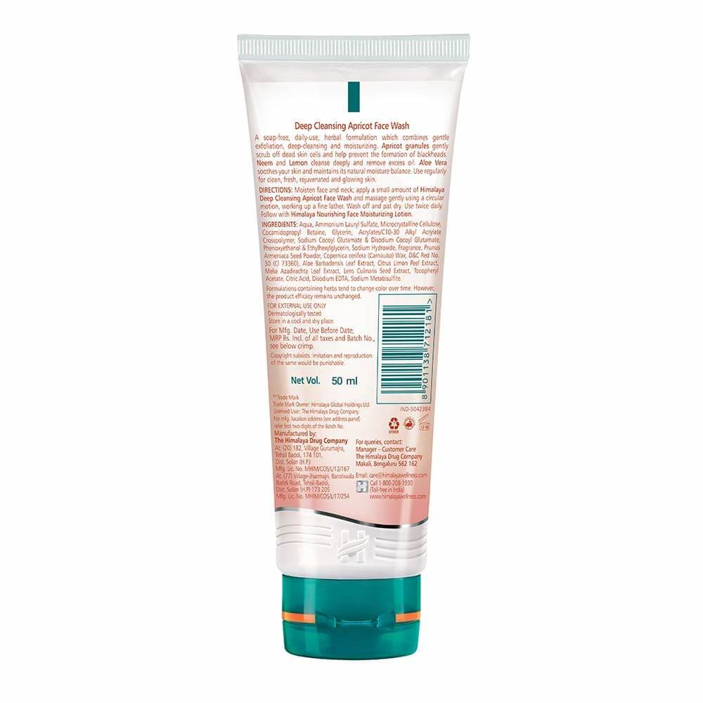 Himalaya Herbals Deep Cleansing Apricot Face Wash - Distacart