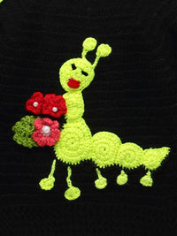 Thumbnail for Chutput Kids Black Coloured Solid Pullover For Baby Boys with Caterpiller Applique Detail - Distacart