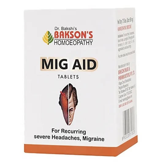 Buy Bakson's Homeopathy Mig Aid Tablets Online At Best Price | Distacart