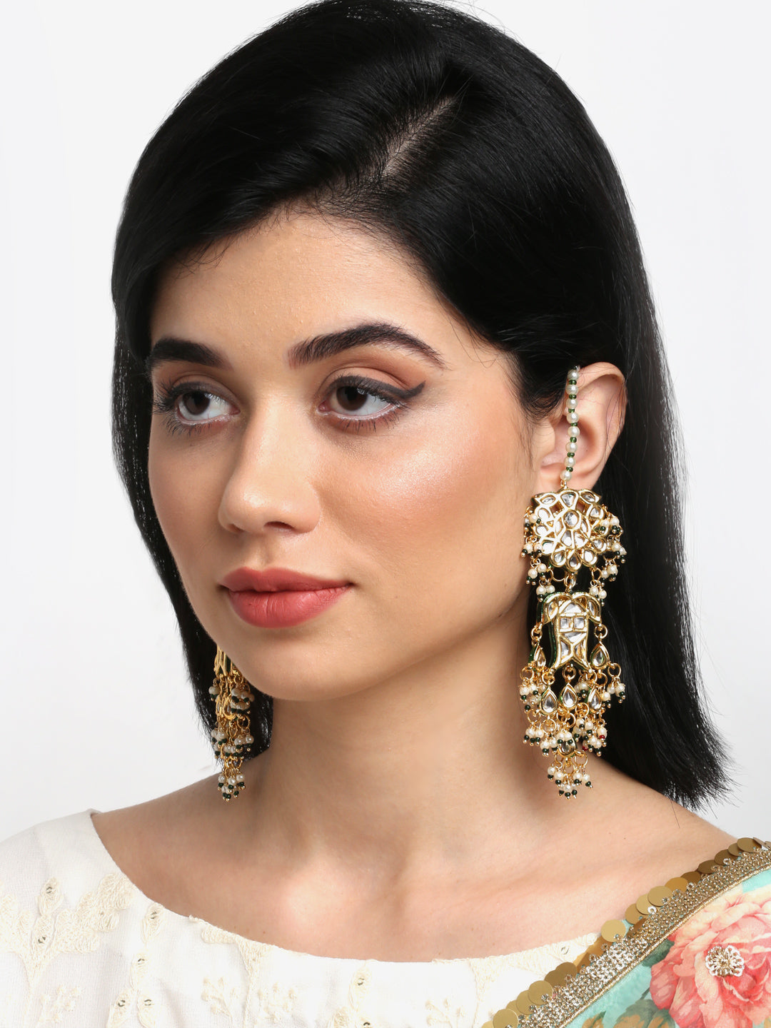 Kundan Earrings - Ruby Raang - Distacart