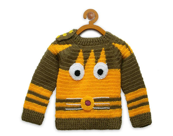 Buy Chutput Kids Woollen Hand Knitted Lion Design Sweater Yellow Online at Best Price Distacart