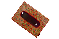 Thumbnail for Nizalia Chinar Leaf Embossed Red Paper Mache Tissue Paper Holder