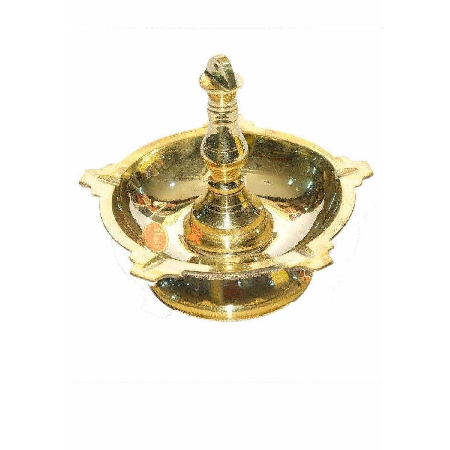 Pure Brass Kerala Diya / Oil Lamp Tall (24)