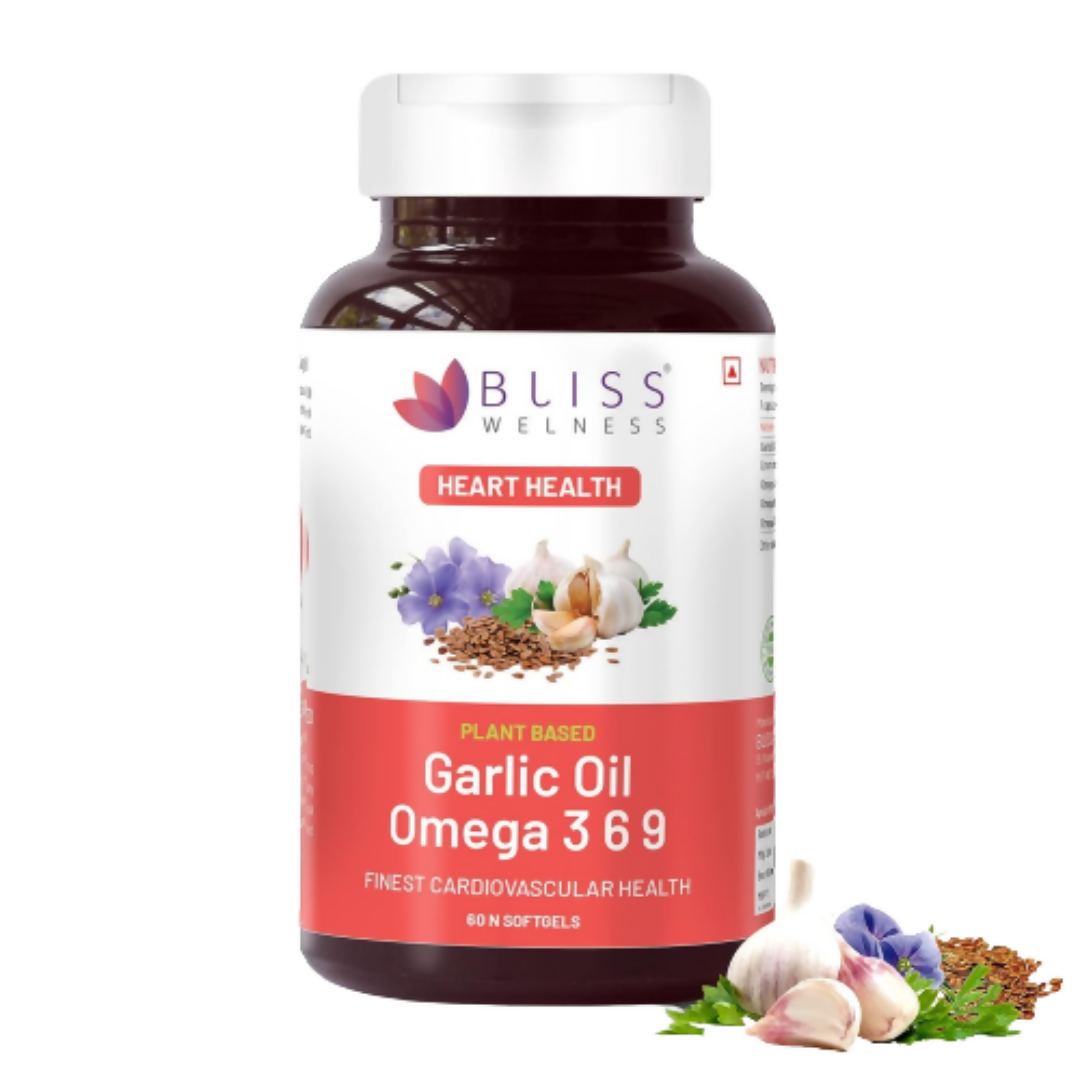 Bliss Welness Garlic Oil Omega 3 6 9 Capsules