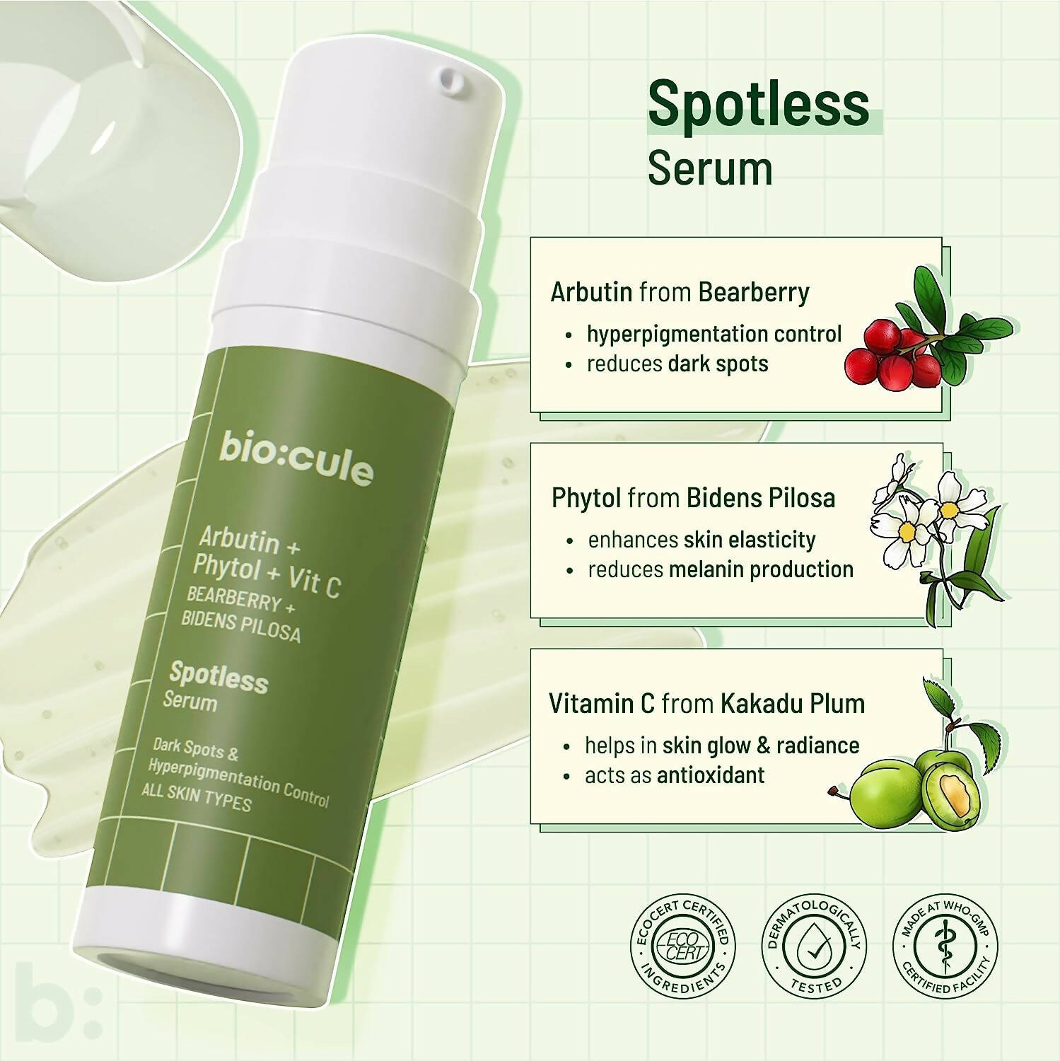 Biocule Spotless Arbutin Face Serum - Distacart