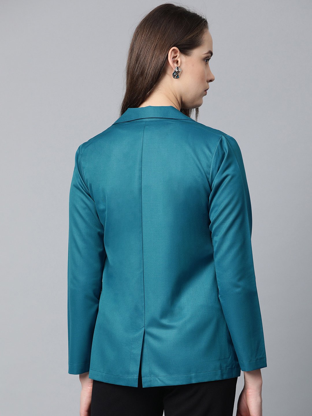 Shop Solid Formal Blazer with Long Sleeves Online