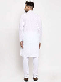 Thumbnail for Jompers Men White Chikan Kurta Only - Distacart