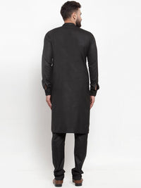 Thumbnail for Jompers Men Black Solid Kurta Only - Distacart
