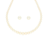 Thumbnail for J Pearls Single Line Round Pearl Necklace - Real Pearl Jewelry - Distacart