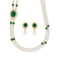 Thumbnail for J Pearls Prominent 2 String Necklace Set - Real Pearl Jewelry - Distacart