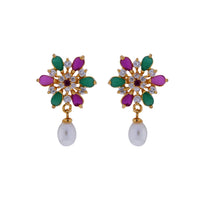 Thumbnail for J Pearls Colorful Sitara Drop Earrings - Real Pearl Jewelry - Distacart