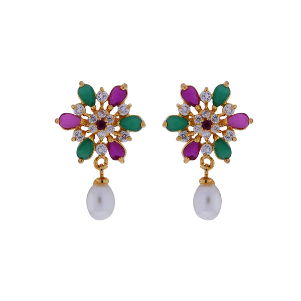 J Pearls Colorful Sitara Drop Earrings - Real Pearl Jewelry - Distacart