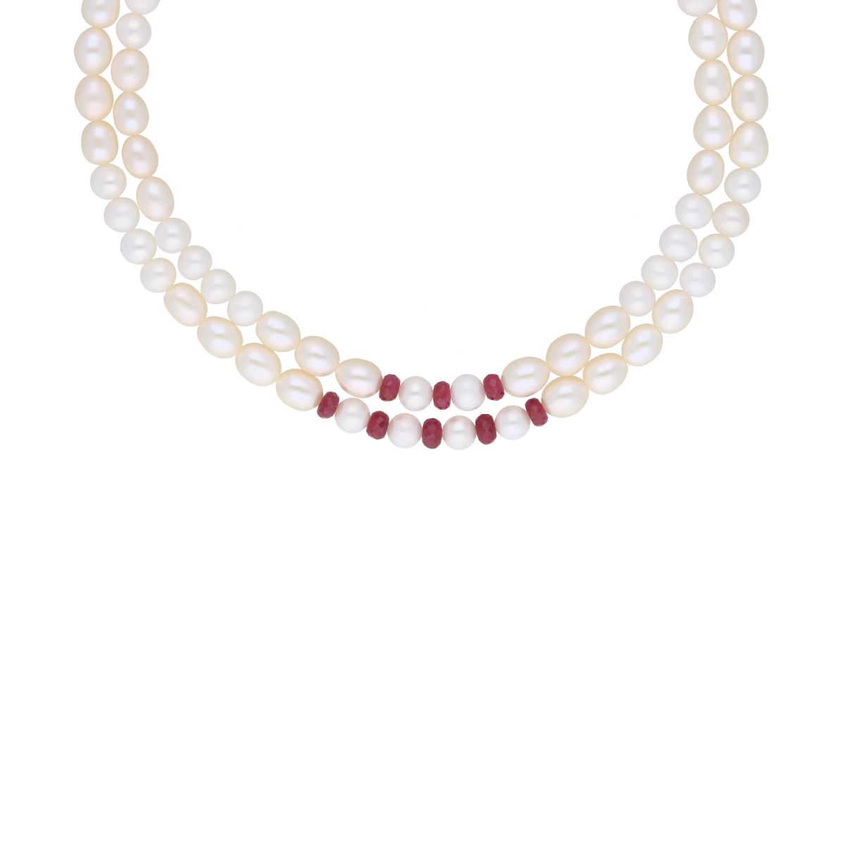 J Pearls 2 Line 5-6Mm Oval Pearl Set - Real Pearl Jewelry - Distacart