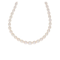 Thumbnail for J Pearls White Graded Oval Pearl Necklace - Real Pearl Jewelry - Distacart