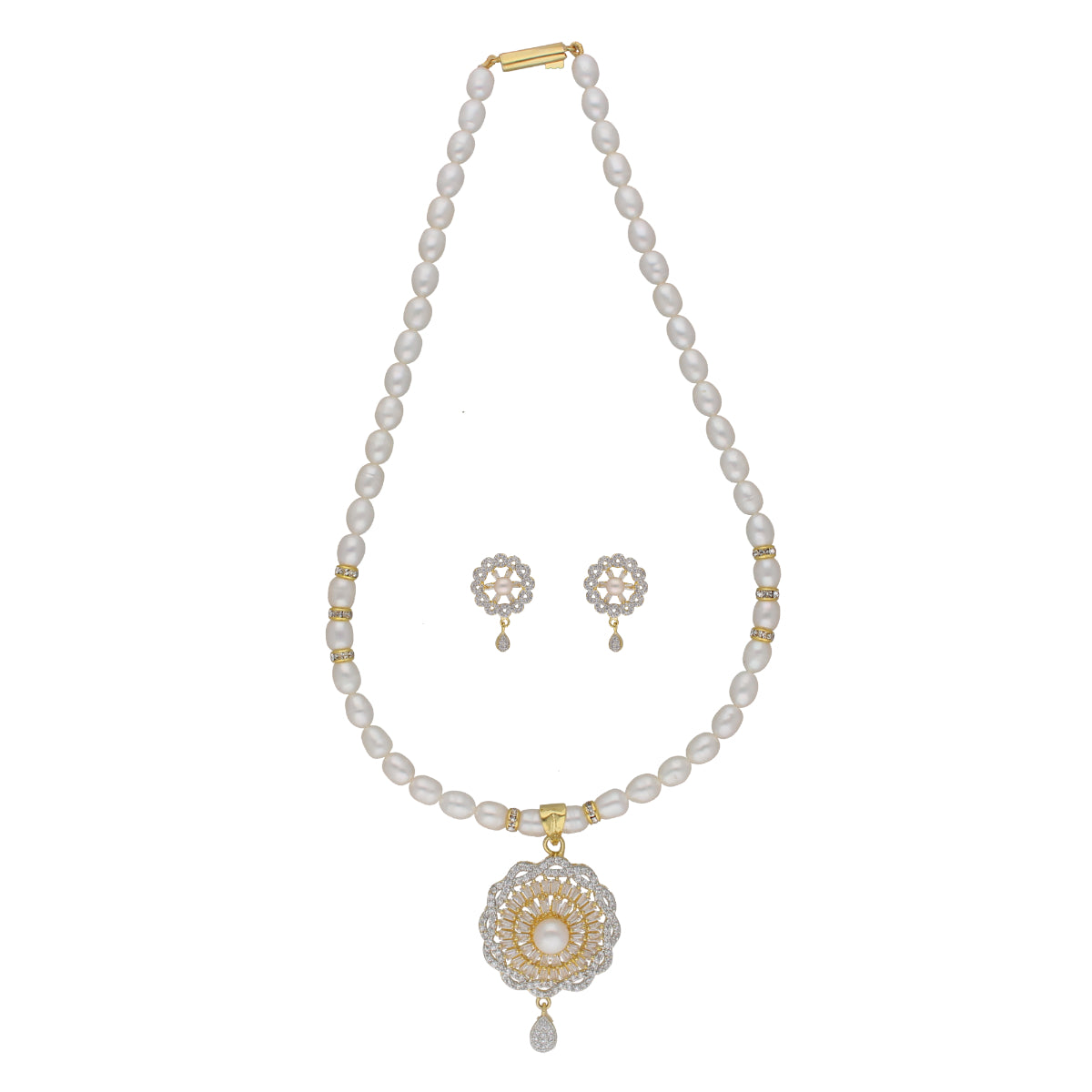 J Pearls Gianna 1 Line Pearl Sets - Real Pearl Jewelry - Distacart