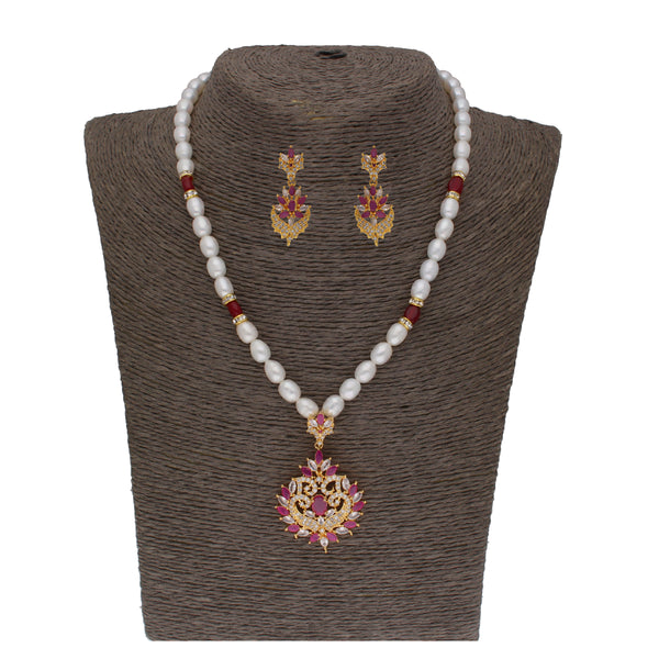 J Pearls Dheeksha 1 Line Pearl Sets - Real Pearl Jewelry - Distacart