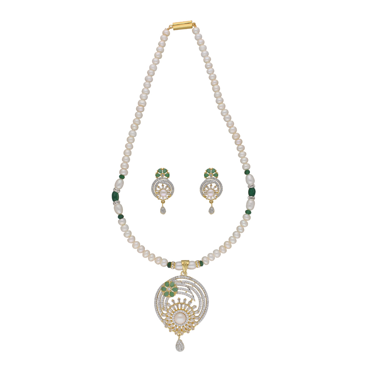 J Pearls Naira 1 Line Pearl Sets - Real Pearl Jewelry - Distacart