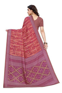 Thumbnail for Vamika Printed Red Crepe Silk Saree (ICE RED)