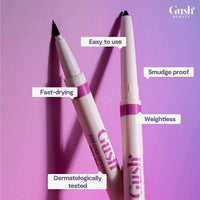 Thumbnail for Gush Beauty Dual Ended Kajal & Felt-Tip Liner, Matte Finish Waterproof 2 in 1 - Black - Distacart