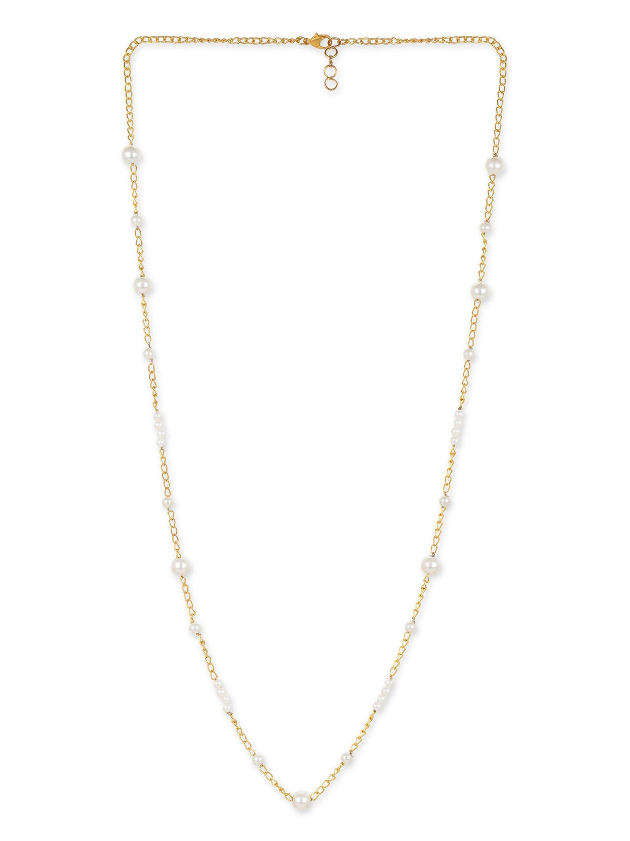 Gold-Toned White Brass Gold-Plated Necklace - Ruby Raang - Distacart