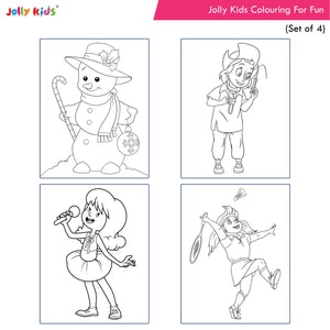 Jolly Kids Colouring for Fun Books A, Set of 4