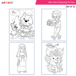 Jolly Kids Colouring for Fun Books A, Set of 4