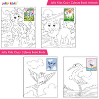 Thumbnail for Jolly Kids Copy Colour Books Set of 8| Colouring Books: Animals, Flowers, Dinosaurs, Mermaid, Ocean, Pirates, Princess & Unicorn| Ages 3-10 years - Distacart