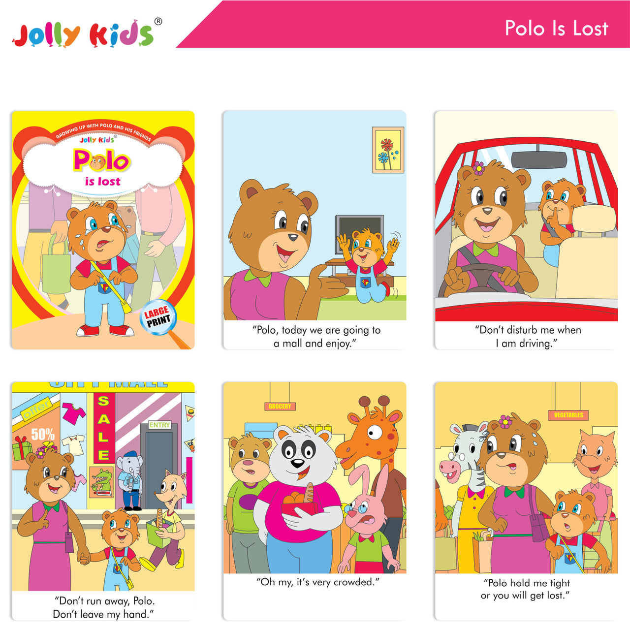 Jolly Kids Growing Up with Polo and His Friends Character Base Stories Books Set of 8| Large Picture Stories Books for Kids Ages 3 -8 Years - Distacart