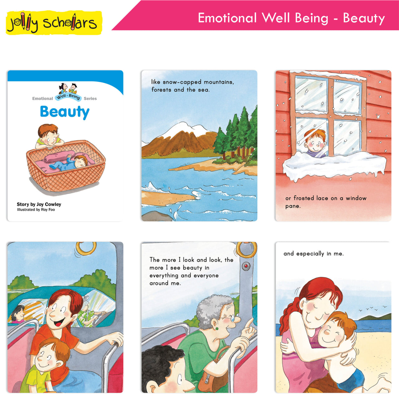 Jolly Scholars Emotional Well Being Story Books Set of 8 Ages 3-6 Years For Kids Learn Beauty, Anger, Sadness, Love Family & Friends etc. - Distacart