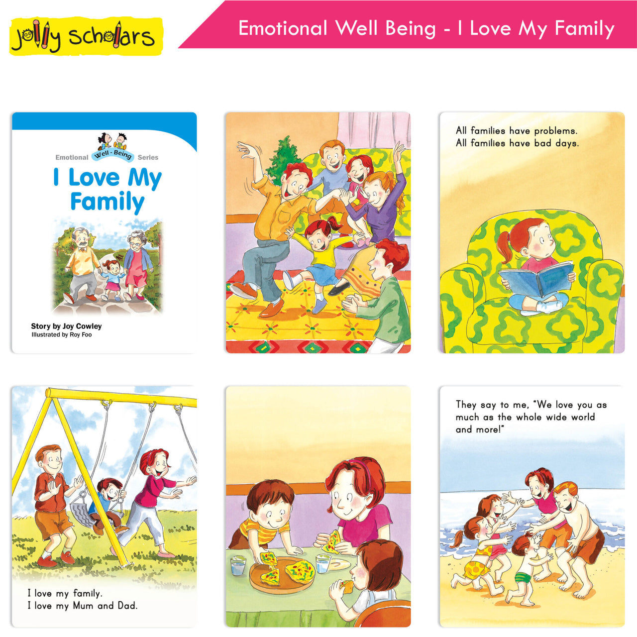 Jolly Scholars Emotional Well Being Story Books Set of 8 Ages 3-6 Years For Kids Learn Beauty, Anger, Sadness, Love Family & Friends etc. - Distacart