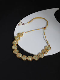 Thumbnail for Gold-Toned White Brass Gold-Plated Necklace - Ruby Raang - Distacart