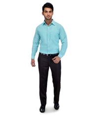 Thumbnail for RIAG Light Blue Men's Full Sleeves Solid Shirt - Distacart