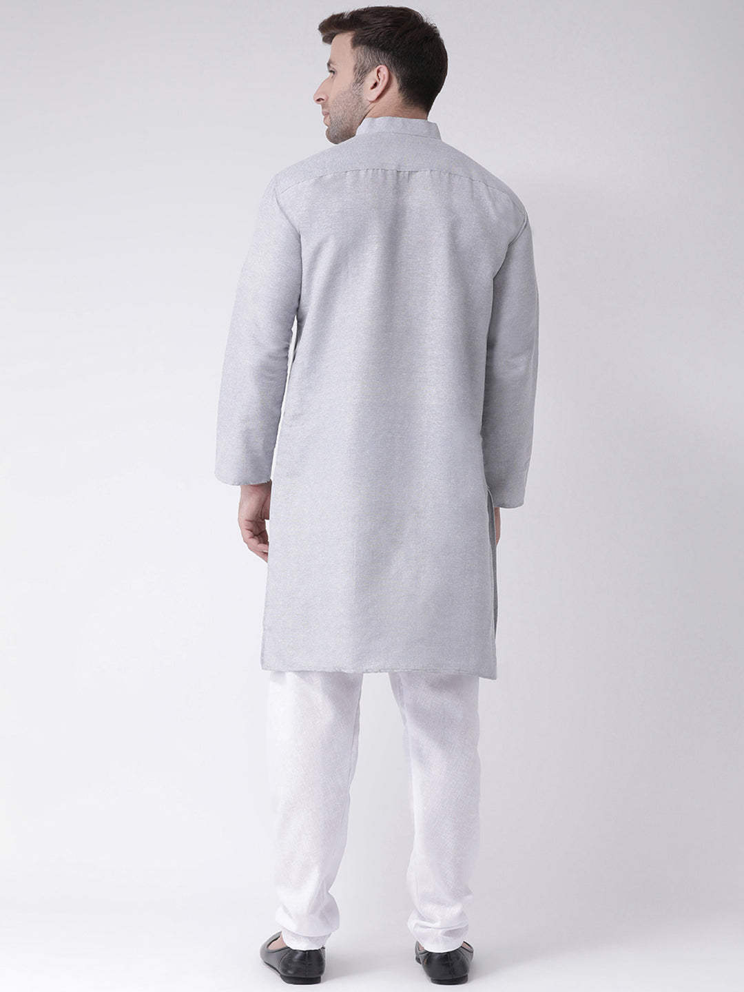 RIAG Grey Men's Ethnic Long Kurta And Pyjama Set - Distacart