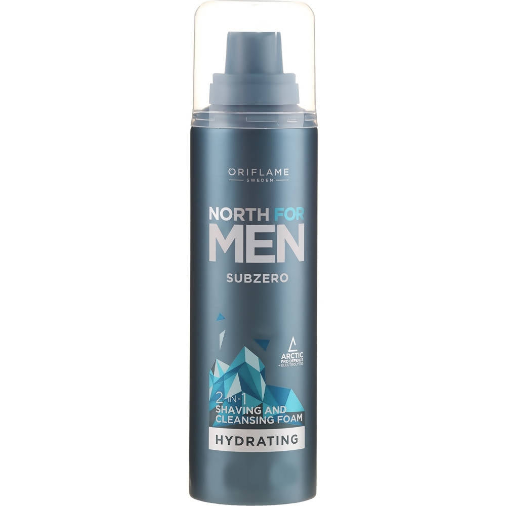 Oriflame North For Men Subzero Hydrating 2-in-1 Shaving and Cleansing Foam