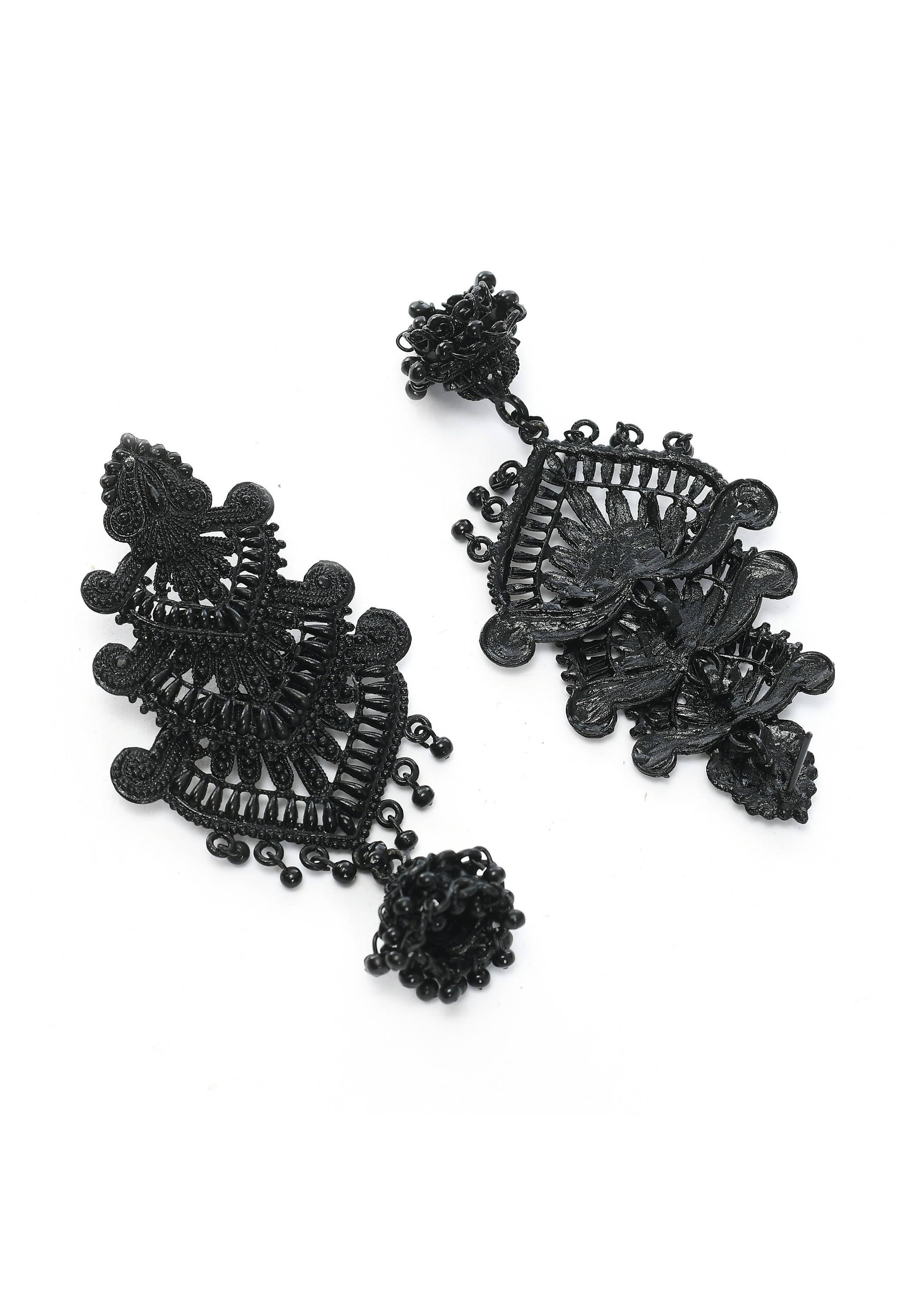 Flipkart.com - Buy FEEZA FASHION Stylish Black earrings Acrylic Chandbali  Earring, Clip-on Earring Online at Best Prices in India