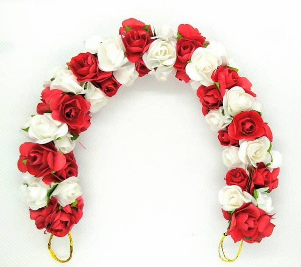 Buy Red & White Rose Gajra Online at Best Price