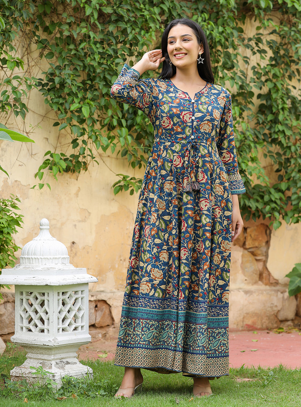 Kalamkari print clearance dress