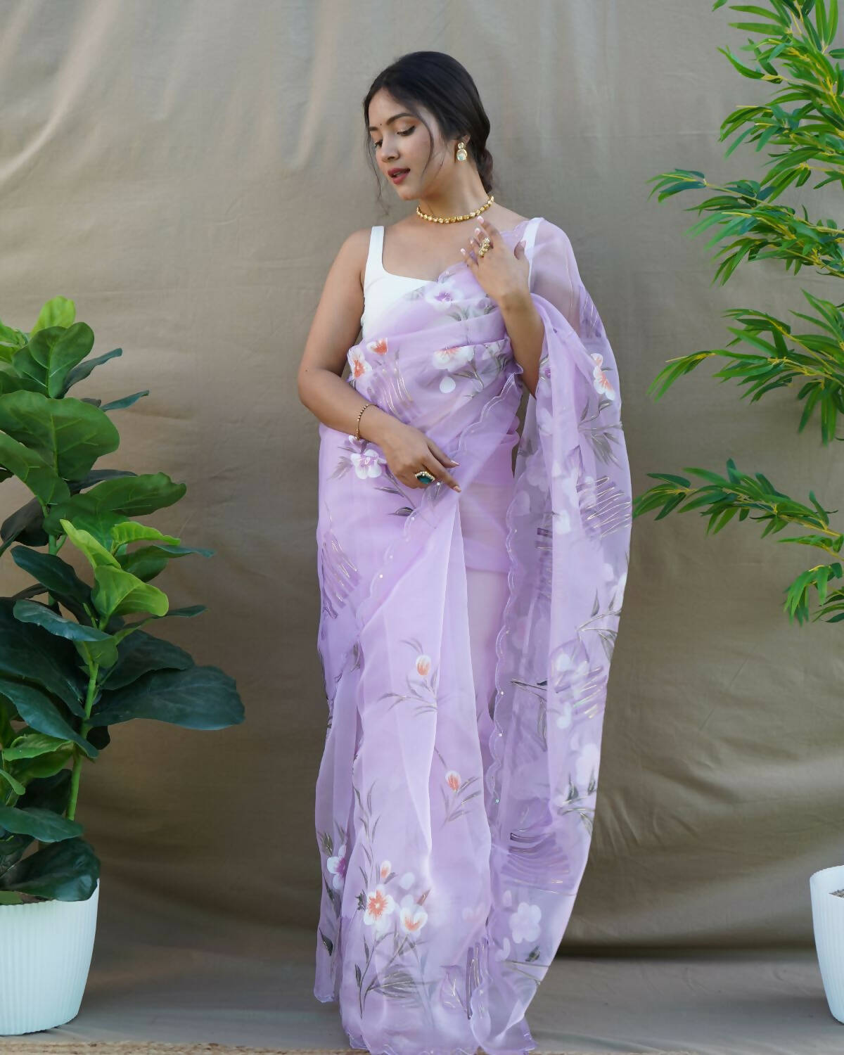 Buy Pure Organza Sarees Online at best Prices | Sunasa