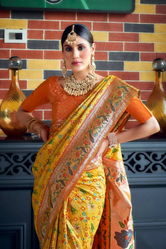 Banarasi Silk Patola Wedding Wear Paithani Saree, 6 m (With Blouse Piece)  at Rs 3355 in Surat