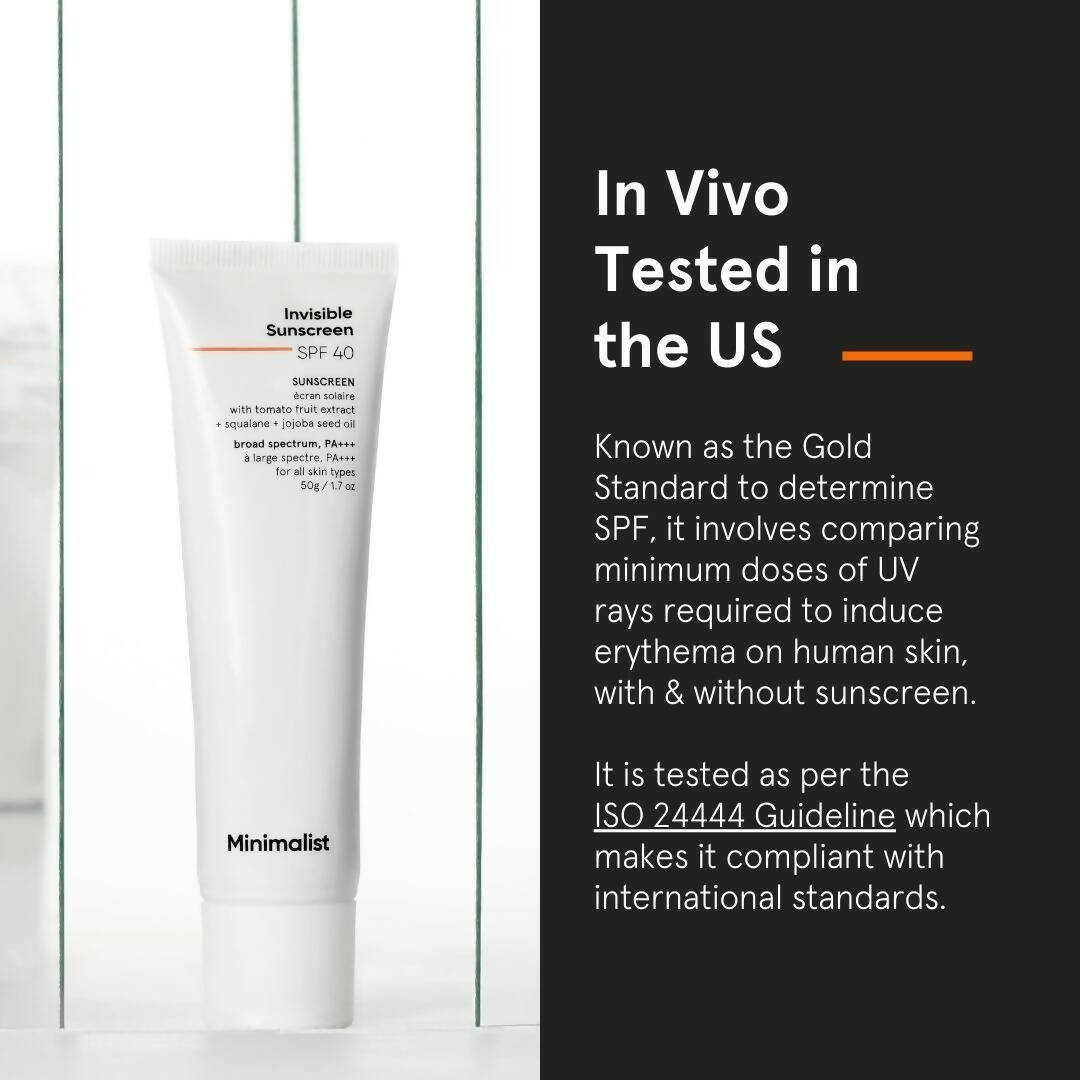 Minimalist Invisible Sunscreen SPF 40+ PA +++ - Distacart