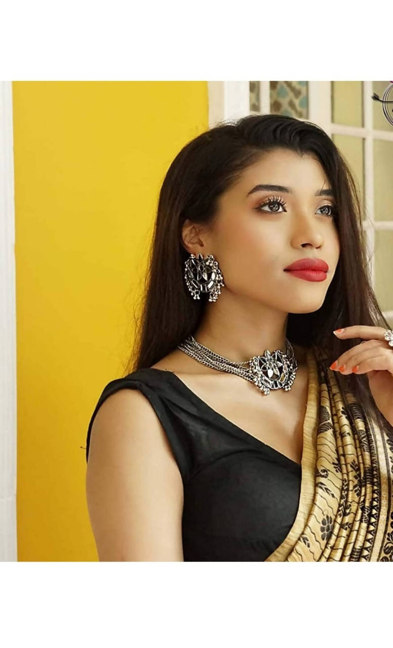 Buy Golden Mirror Work Long Danglers by RITIKA SACHDEVA at Ogaan Online  Shopping Site