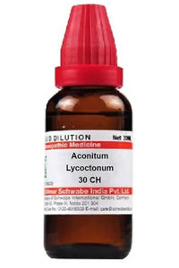 Thumbnail for Dr. Willmar Schwabe India Aconitum Lycoctonum Dilution 30 ch