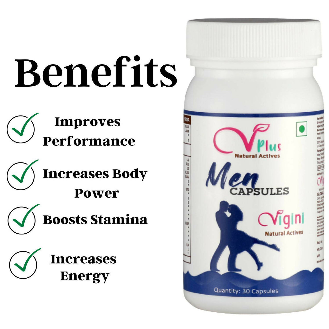 Vigini Natural Actives Men Capsules for Vitality Booster - Distacart