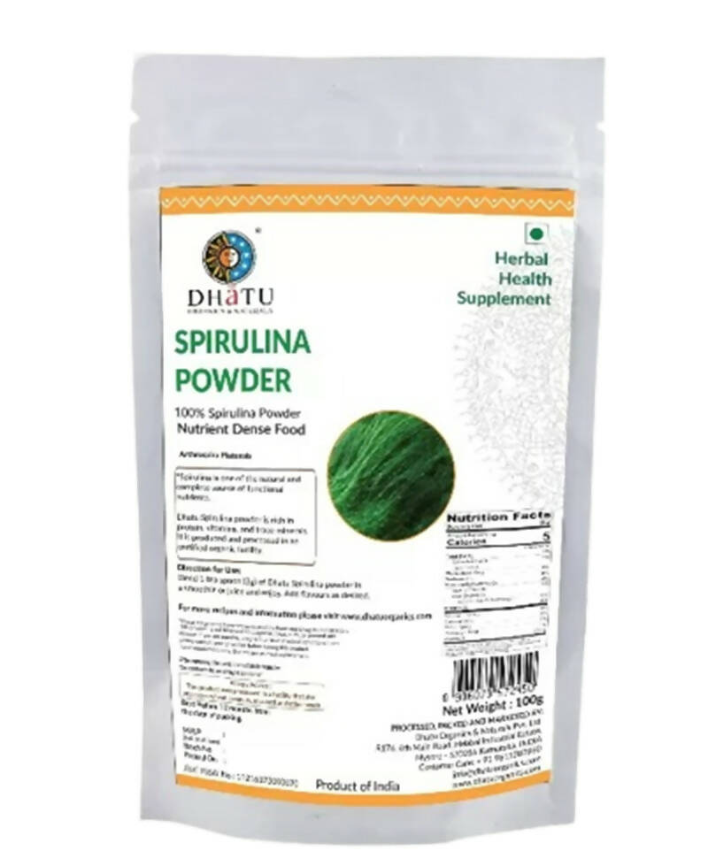 Dhatu Organics & Naturals Spirulina Powder - Distacart