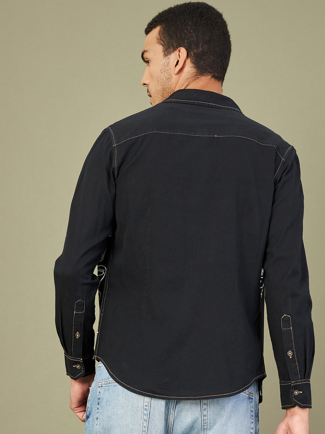 Buy Lyush - Mascln Men's Black Washed Denim Jacket Online at Best Price