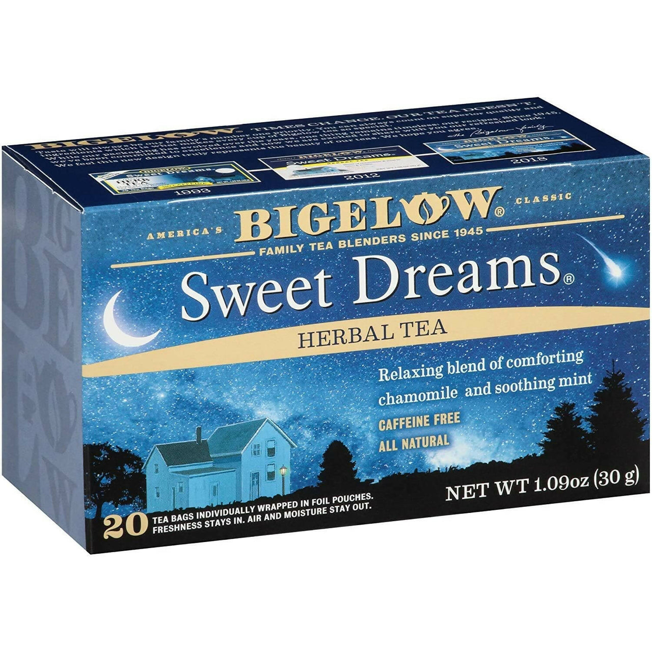 Bigelow Tea Sweet Dreams Herbal Tea Chamomile Smoothing Mint With Freshness & Aroma Caffeine Free - Distacart