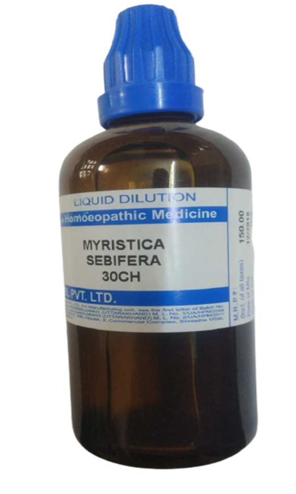 SBL Homeopathy Myristica Sebifera Dilution 30 CH