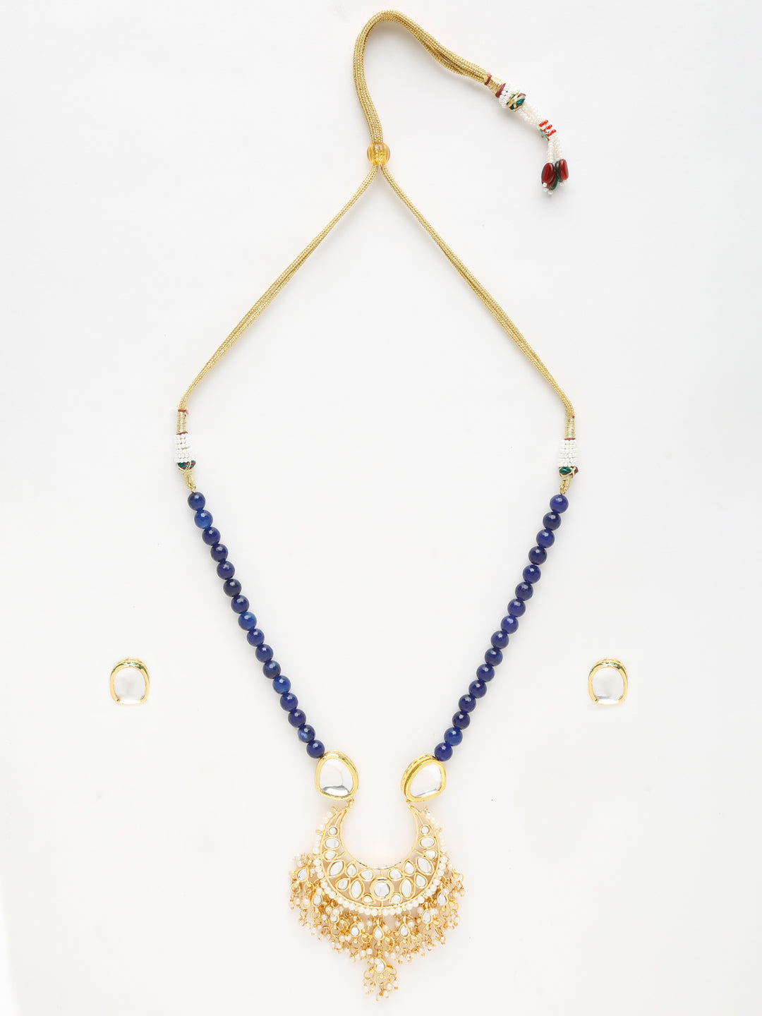 Stone Kundan Neckpiece With Studs - Ruby Raang - Distacart