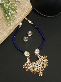 Thumbnail for Stone Kundan Neckpiece With Studs - Ruby Raang - Distacart