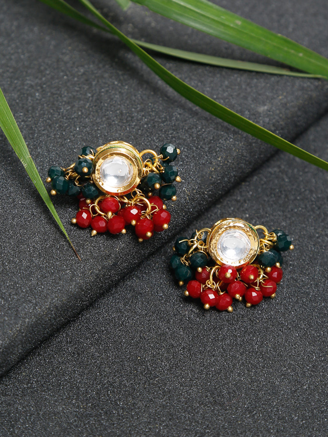 Kundan Studs - Ruby Raang - Distacart